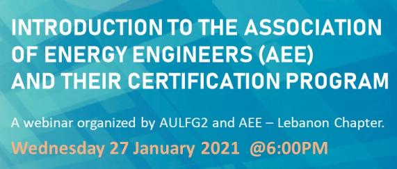 INTRODUCTION TO THE ASSOCIATION OF ENERGY ENGINEERS (AEE)  AND THEIR CERTIFICATION PROGRAM
